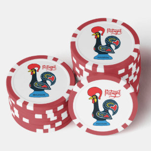 Jetons De Poker Nom personnalisé Portugais Rooster