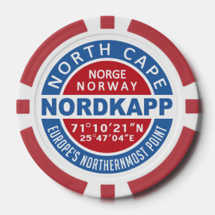 Jetons De Poker NORDKAPP Norvège puces de poker monogramme personn