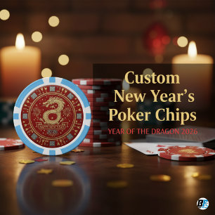 Jetons De Poker Nouvelle Année Lunaire Dragon 2026 Personnalisé