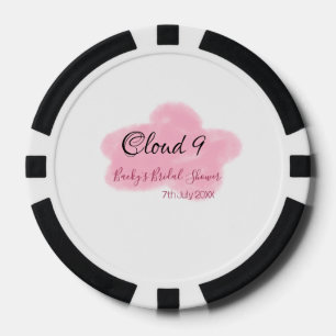 Jetons De Poker Nuage neuf rouge pastel shower de mariage nommédat