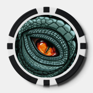 Jetons De Poker Œil de prédateur reptile primal