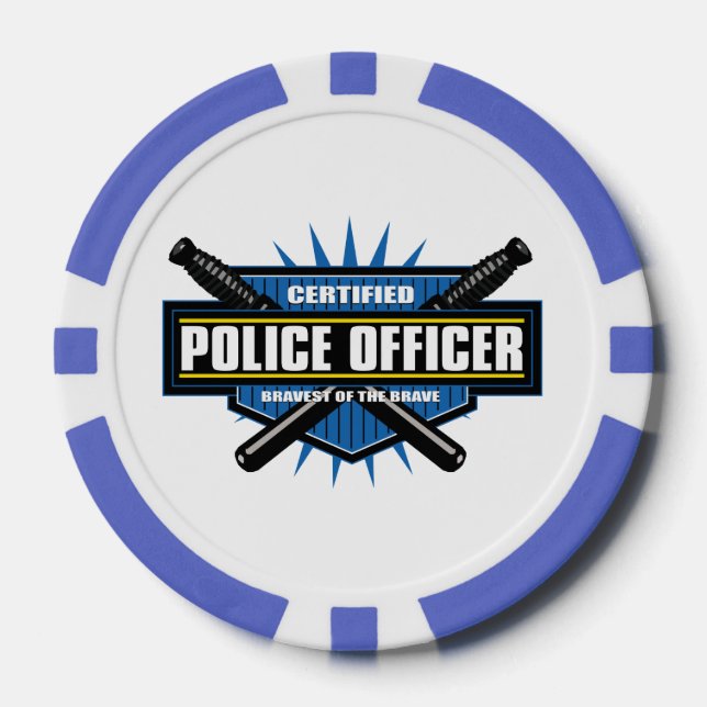 Jetons De Poker Officier de police certifié (Recto)
