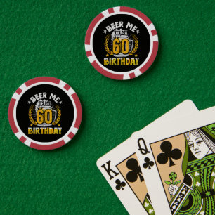 Jetons De Poker Offre moi une bière, c'est mon 60e anniversaire Dr