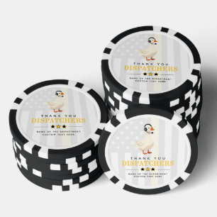 Jetons De Poker Oie de répartiteur 911 personnalisée avec casque M