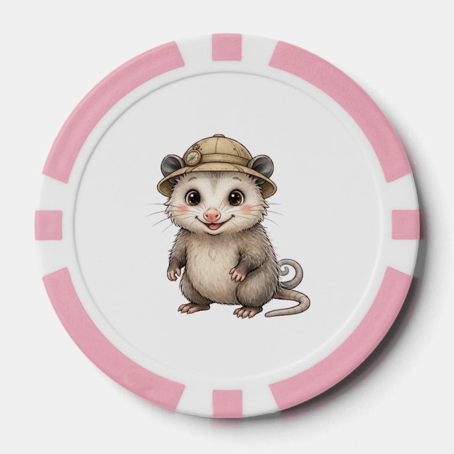 Jetons de poker Opossum Lil' Bayou Explorers (Recto)
