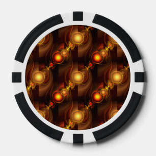 Jetons De Poker Or Moderne Bohème Élégant Motif d'Art Abstrait #50
