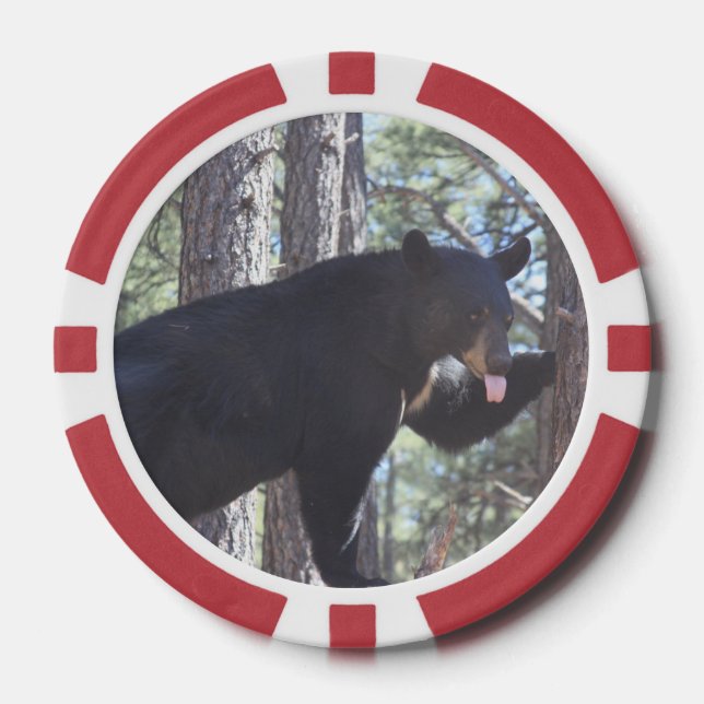 Jetons De Poker Ours noir (Recto)