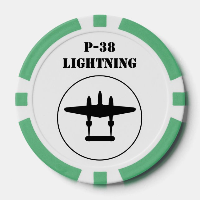 Jetons De Poker P-38 Éclair (Recto)