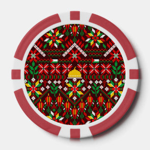 Jetons De Poker Palestine Tatreez Broderie traditionnelle