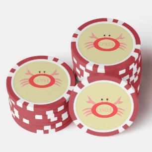 Jetons De Poker Panneau cancéreux Crabe