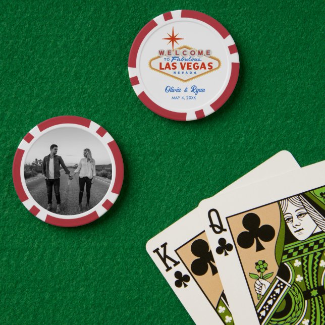 Jetons De Poker Panneau de bienvenue cadeau favori de Las Vegas Ro (Table de poker (double))