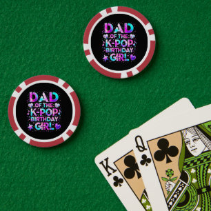 Jetons De Poker Papa de la musique coréenne d'anniversaire K-Pop