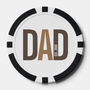 Jetons De Poker Papa personnalisé moderne établi