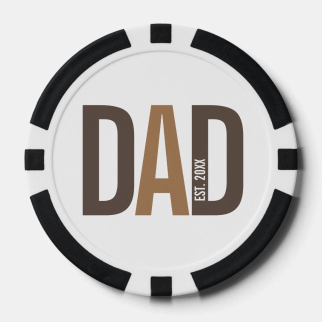 Jetons De Poker Papa personnalisé moderne établi (Recto)