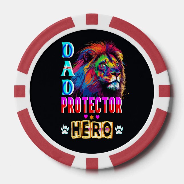 Jetons De Poker Papa Protector Hero (Recto)