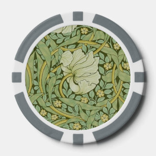 Jetons De Poker Papier peint floral bleu Pimpernel de William Morr