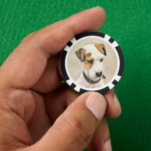 Jetons De Poker Parson Jack Russell Terrier Peinture - Chien Art