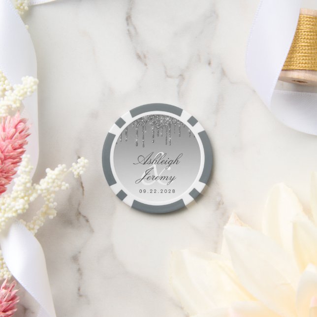 Jetons De Poker Parties scintillant Driver Ombre Script Mariage ar (Mariage)