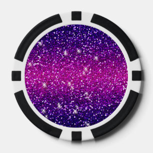 Jetons De Poker Parties scintillant Étincelles Purple Pink Texture
