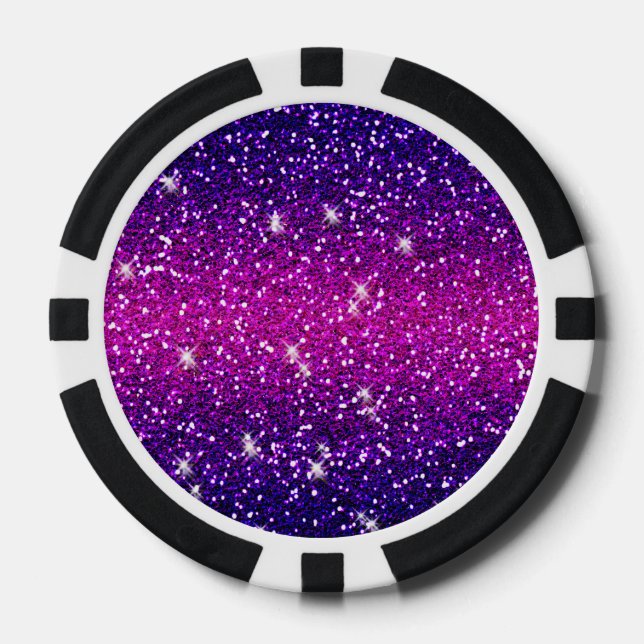 Jetons De Poker Parties scintillant Étincelles Purple Pink Texture (Recto)