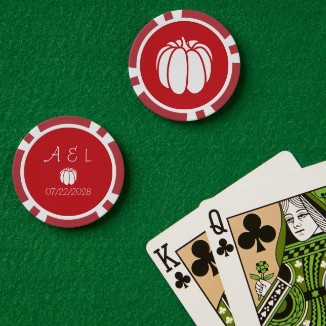 Jetons De Poker Patch citrouille dans Cherry (Table de poker (double))
