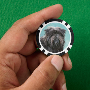 Jetons De Poker Peinture Affenpinscher - Joli art original chien