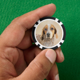 Jetons De Poker Peinture américaine anglaise sur pilon - Chien Art