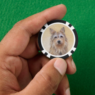 Jetons De Poker Peinture Berger Picard - Joli art original chien