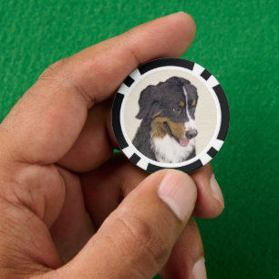 Jetons De Poker Peinture bernoise de chien de montagne - Art origi