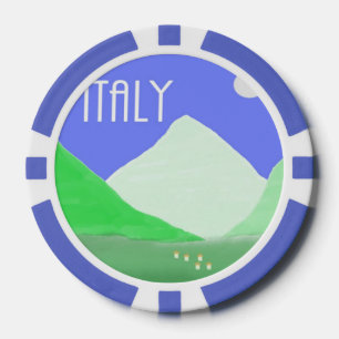 Jetons De Poker peinture de paysage italie