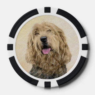 Jetons De Poker Peinture d'Otterhound - Joli art original de chien
