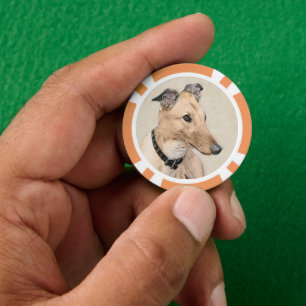 Jetons De Poker Peinture Greyhound - Cute Original Chien Art