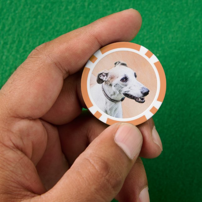 Jetons De Poker Peinture Greyhound - Cute Original Chien Art (main)