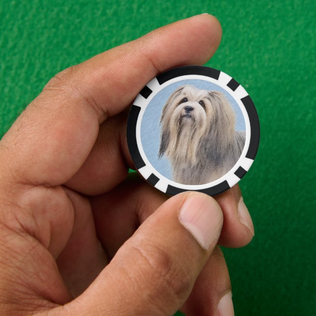 Jetons De Poker Peinture Havanaise (Gold Sable) - Art Chien origin (main)