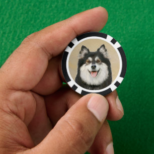 Jetons De Poker Peinture Lapphund Finlandaise - Joli art original 