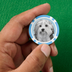 Jetons De Poker Peinture Lowchen - Cute Original Chien Art