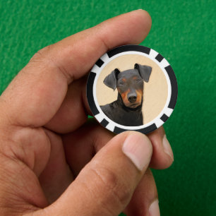 Jetons De Poker Peinture originale de Manchester Terrier Art anima