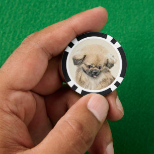 Jetons De Poker Peinture Pekingese - Cute Original Chien Art