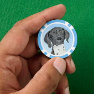 Jetons De Poker Peinture pointeur germanique à pois court - Chien