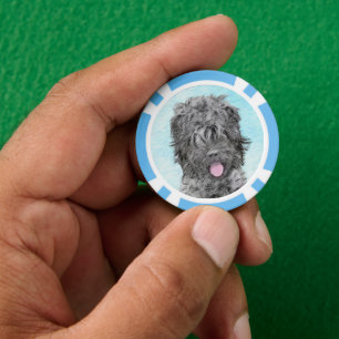 Jetons De Poker Peinture russe Terrier noir - Chien original migno