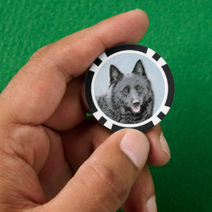 Jetons De Poker Peinture Schipperke - Cute Original Chien Art