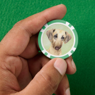 Jetons De Poker Peinture Sloughis - Joli art original pour chien