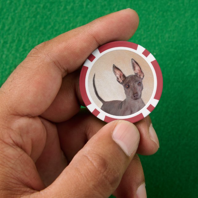 Jetons De Poker Peinture Xoloitzcuintli - Cute Original Chien Art (main)
