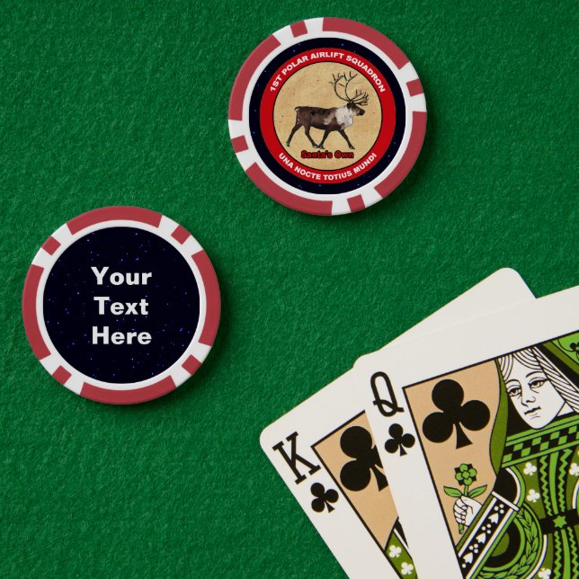 Jetons De Poker Père Noël - 1er Escadron de transport aérien polai (Table de poker (double))