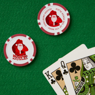 Jetons De Poker Père Noël Père Noël rouge cadeau