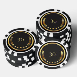 Jetons De Poker Personalized 30th Birthday Poker Chips