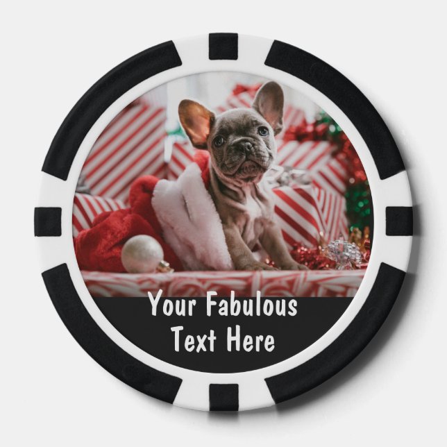 Jetons De Poker Personalized Photo and Text (Recto)