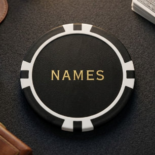 Jetons De Poker Personnalisé avec le nom de famille ou le surnom