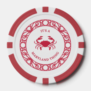 JETONS DE POKER PERSONNALISÉ C'EST UNE CHOSE DE MARYLAND (CRABS)