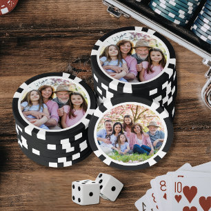 Jetons De Poker Personnalisé Double Face Deux Photos